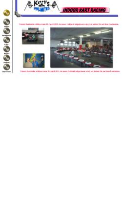 Vorschau der mobilen Webseite www.kartbahn-backnang.de, Karts Unlimited - Indoor Kart Racing