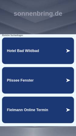 Vorschau der mobilen Webseite sonnenbring.de, Hotel Sonnenbring