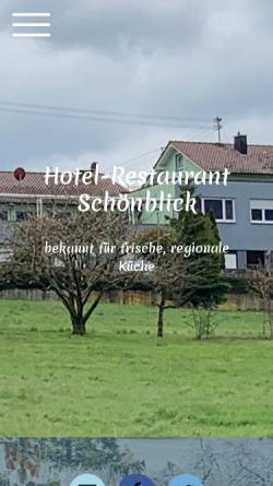 Vorschau der mobilen Webseite www.hotelschoenblick.de, Hotel - Restaurant Schönblick