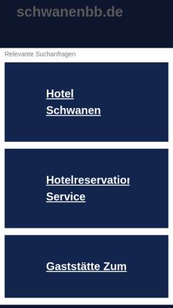 Vorschau der mobilen Webseite www.schwanenbb.de, Gasthaus und Hotel Schwanen