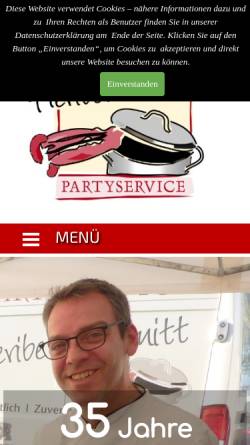 Vorschau der mobilen Webseite www.schmitt-partyservice.de, Party-Service Heribert Schmitt