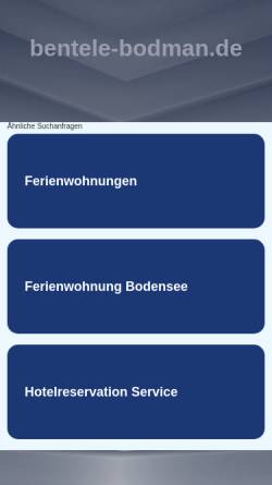 Vorschau der mobilen Webseite www.bentele-bodman.de, Ferienwohnungen und Obsthof Bentele