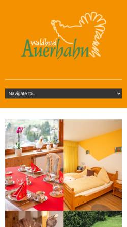 Vorschau der mobilen Webseite www.hotel-auerhahn.de, Hotel Auerhahn, Bubenbach