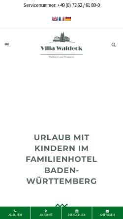 Vorschau der mobilen Webseite www.villa-waldeck.de, Villa-Waldeck