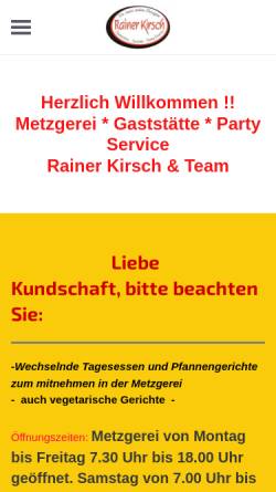 Vorschau der mobilen Webseite www.metzgerei-kirsch.de, Metzgerei Kirsch