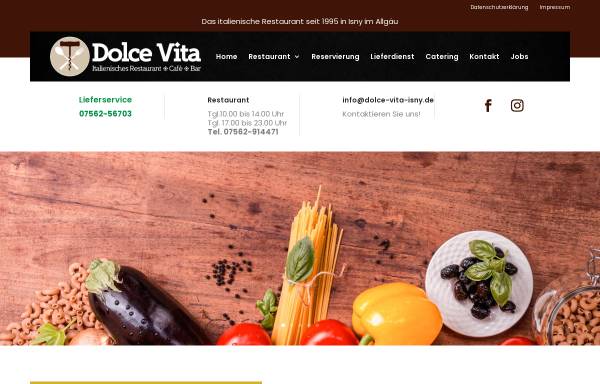 Vorschau von www.dolce-vita-isny.de, Pizzeria Dolce Vita