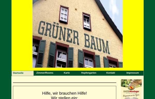 Vorschau von gruener-baum-karlsbad.de, Gasthaus Grüner Baum Karlsbad - Langensteinbach