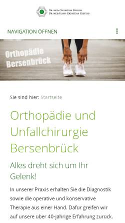 Vorschau der mobilen Webseite www.orthopaedie-bersenbrueck.de, Dr. med. Volker Haack und Dr. med. Christian Breuer