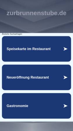 Vorschau der mobilen Webseite www.zurbrunnenstube.de, Gaststätte Brunnenstube in Karlsbad - Langensteinbach