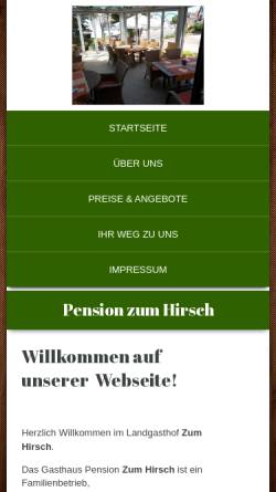 Vorschau der mobilen Webseite www.hirsch-karlsbad.de, Landgasthof Pension zum Hirsch in Karlsbad - Auerbach