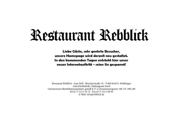 Vorschau von www.rebblick.de, Restaurant Rebblick