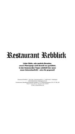 Vorschau der mobilen Webseite www.rebblick.de, Restaurant Rebblick