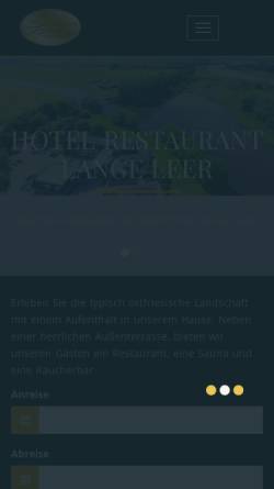 Vorschau der mobilen Webseite www.hotel-lange-leer.de, Hotel-Restaurant Lange