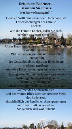 Vorschau der mobilen Webseite www.ferienwohnungen-locher.de, Ferienwohnungen Familie Locher