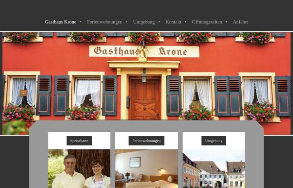 Vorschau von www.krone-zunzingen.de, Gasthaus Krone