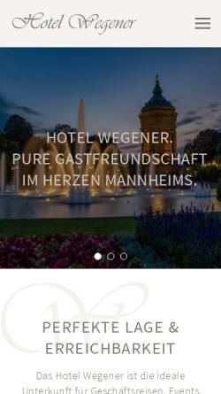 Vorschau der mobilen Webseite hotel-wegener.de, Hotel Wegener
