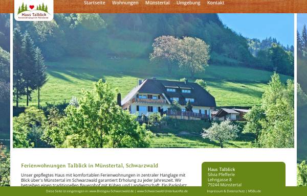Vorschau von www.ferienwohnung-talblick.de, Haus Talkblick