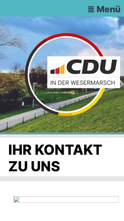 Vorschau der mobilen Webseite www.cdu-berne.de, CDU Berne