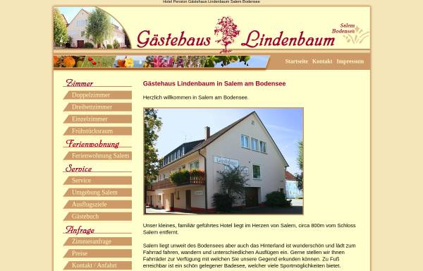Vorschau von www.gaestehaus-lindenbaum.de, Gästehaus Lindenbaum