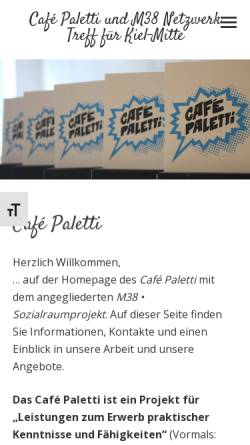 Vorschau der mobilen Webseite cafe-paletti.de, Café Paletti