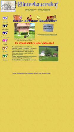 Vorschau der mobilen Webseite www.hinterbauernhof.de, Hinterbauernhof