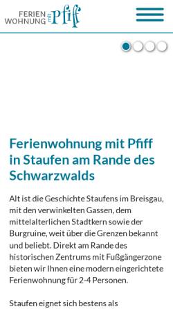 Vorschau der mobilen Webseite www.fewo-mit-pfiff.de, Ferienwohnung Späth