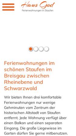 Vorschau der mobilen Webseite www.ferienwohnung-god.de, Ferienwohnungen God