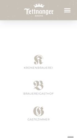 Vorschau der mobilen Webseite www.krone-tettnang.de, Krone, Brauerei/Gasthof