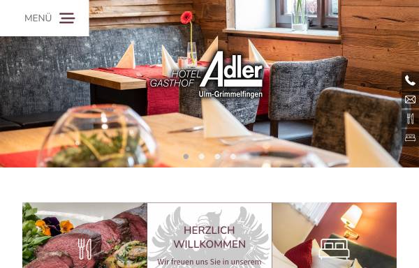 Vorschau von www.hotel-adler-ulm.de, Hotel Restaurant Adler
