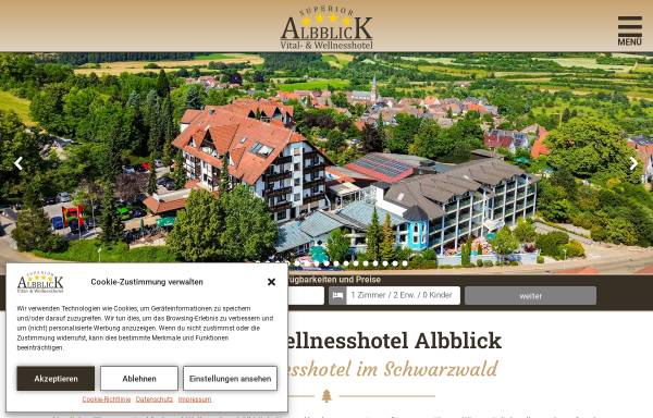 Vorschau von www.albblick.de, Vital- und Wellnesshotel Albblick
