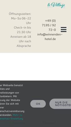 Vorschau der mobilen Webseite www.winnenden-hotel.de, Hotel Le Village