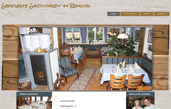 Vorschau von www.roessle-weinstadt.de, Hotel Restaurant Rössle