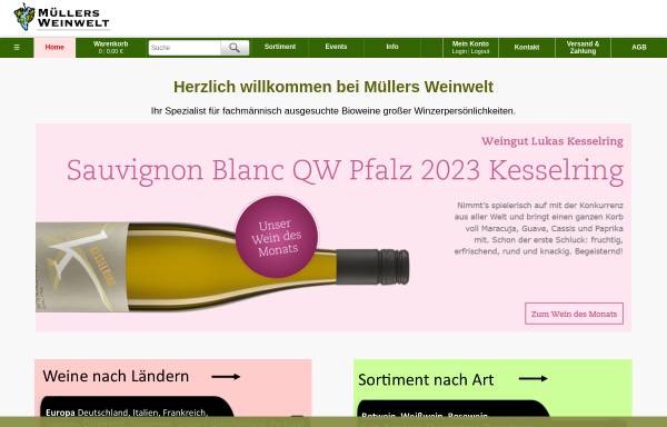 Vorschau von www.muellersweinwelt.de, Müllers Weinwelt