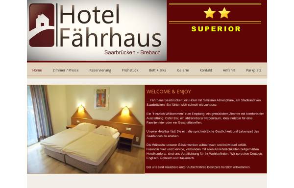 Vorschau von www.faehrhaus-saarbruecken.de, Hotel Restaurant Fährhaus Brebach
