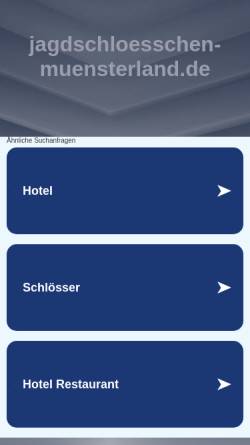 Vorschau der mobilen Webseite www.jagdschloesschen-muensterland.de, Hotel und Restaurant Jagdschlösschen