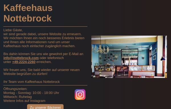 Vorschau von www.nottebrock.com, Kaffeehaus Nottebrock