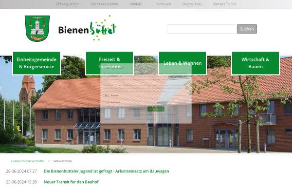 Vorschau von www.bienenbuettel.de, Gemeinde Bienenbüttel