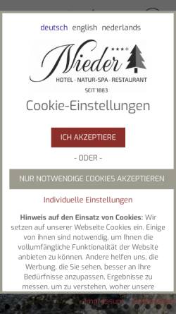 Vorschau der mobilen Webseite www.hotel-nieder.de, Flair-Hotel Nieder