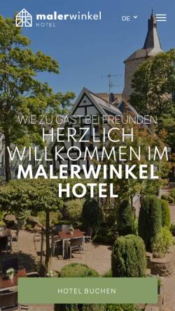 Vorschau der mobilen Webseite www.malerwinkel-hotel.de, Malerwinkel Hotel