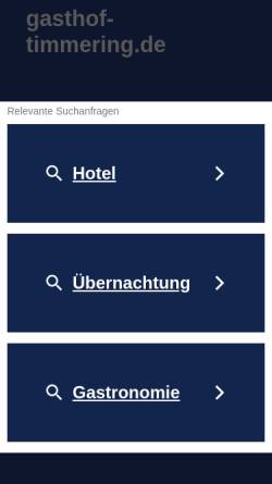 Vorschau der mobilen Webseite www.gasthof-timmering.de, Gasthof Timmering