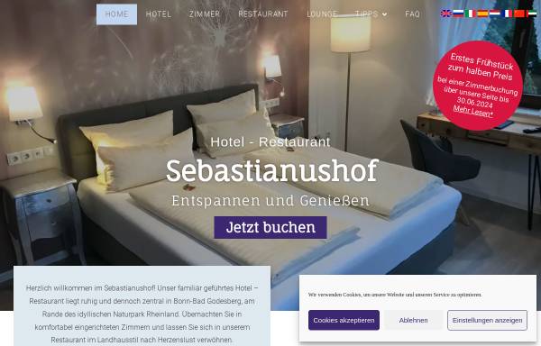 Vorschau von www.sebastianushof.de, Hotel Sebastianushof