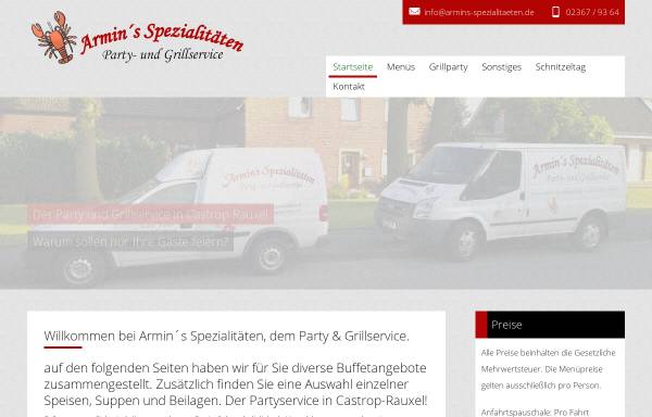 Vorschau von www.armins-spezialitaeten.de, Armins Spezialitäten Party- und Grillservice