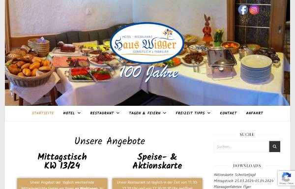 Vorschau von www.haus-wigger.de, Hotel Restaurant Haus Wigger