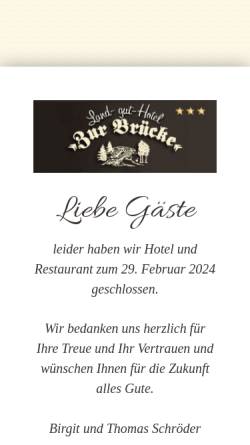 Vorschau der mobilen Webseite www.hotelzurbruecke.de, Hotel 