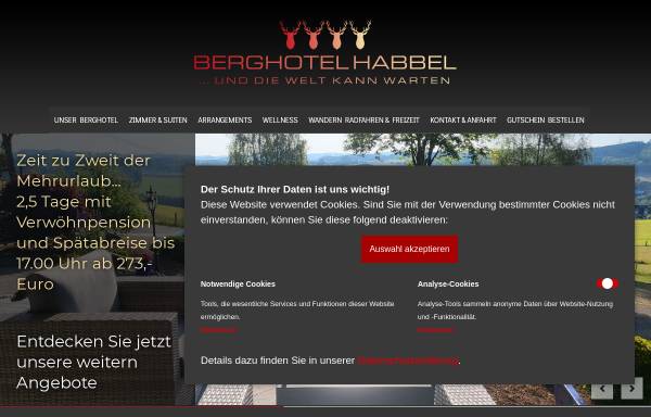 Vorschau von www.berghotel-habbel.de, Berghotel Habbel