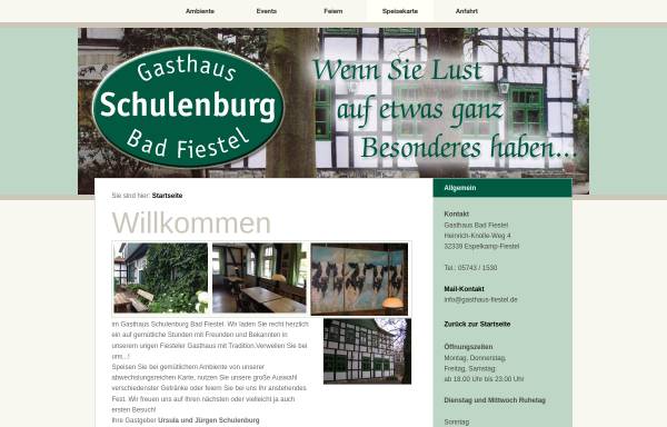 Vorschau von www.gasthaus-fiestel.de, Gasthaus Schulenburg