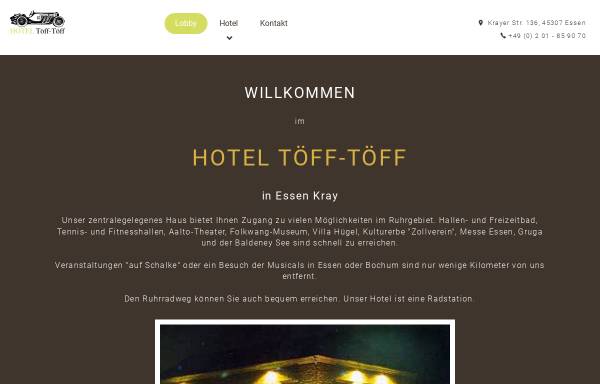 Vorschau von www.toeff-toeff-essen.de, Hotel Wirtshaus Töff-Töff