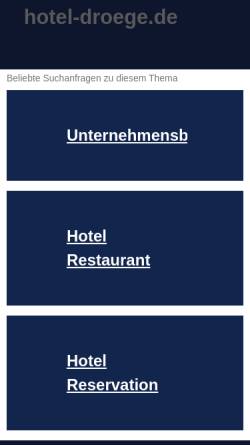 Vorschau der mobilen Webseite www.hotel-droege.de, Hotel und Restaurant Dröge
