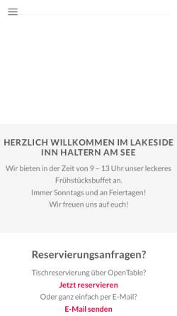 Vorschau der mobilen Webseite www.lakesideinn.de, Lakeside Inn