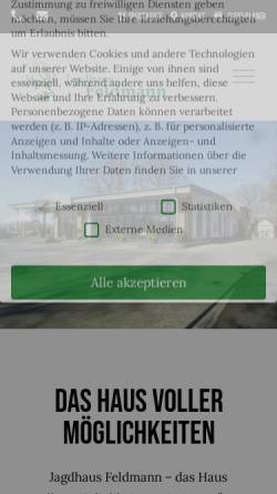 Vorschau der mobilen Webseite www.partyservice-feldmann.de, Jagdhaus Feldmann